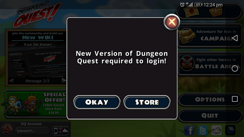 Android Issues Dungeon Quest Forums - roblox dungeon quest bug how to get robux no verify