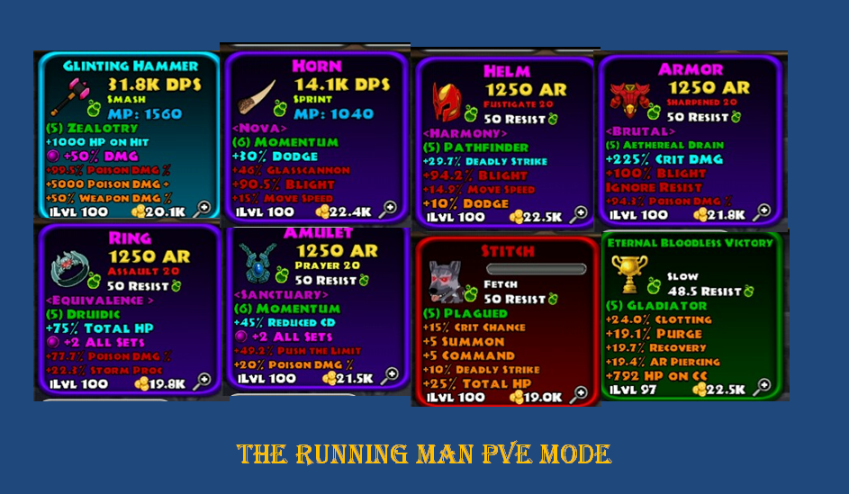 The Running Man Warrior Build Pvp Pve 2 In 1 Guides